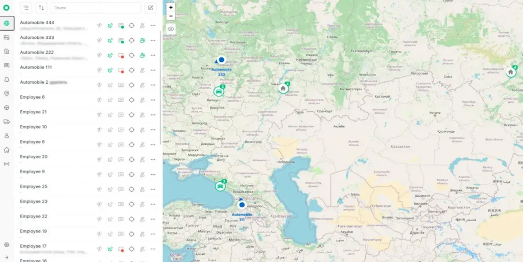 AXENTA real-time GPS asset monitoring interface